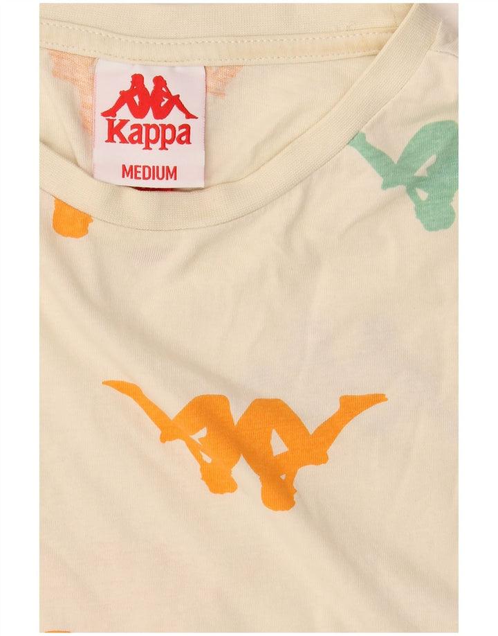 Kappa Hombre Camiseta Gráfica Top Medium Blanco
