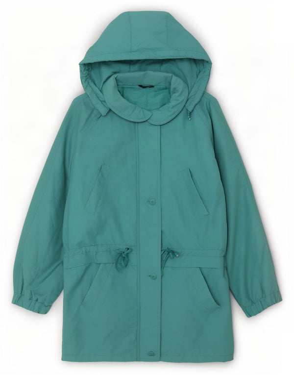 C&A Abrigo cortavientos extragrande con capucha para mujer EU 36 Small Turquesa
