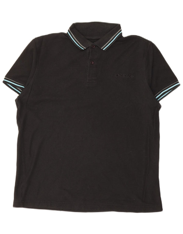 LOTTO Polo Hombre XS Algodón Negro