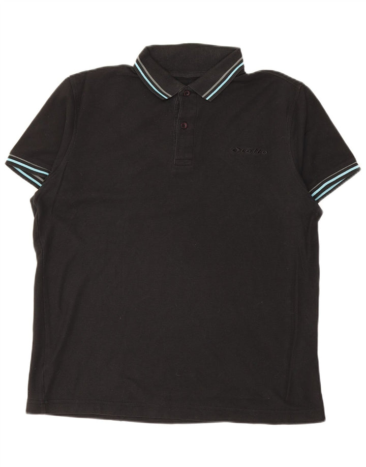 LOTTO Polo Hombre XS Algodón Negro