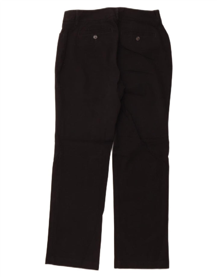 EDDIE BAUER Pantalones casuales con ajuste curvado para mujer US 6 Medium W28 L29 Negro