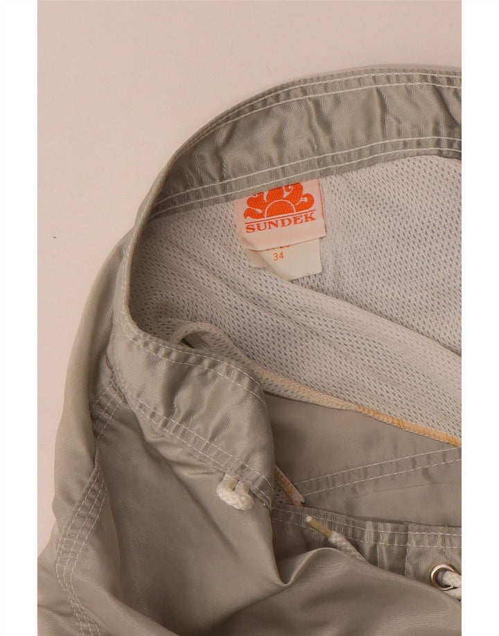 Sundek Bañador para hombre, talla grande, nailon gris