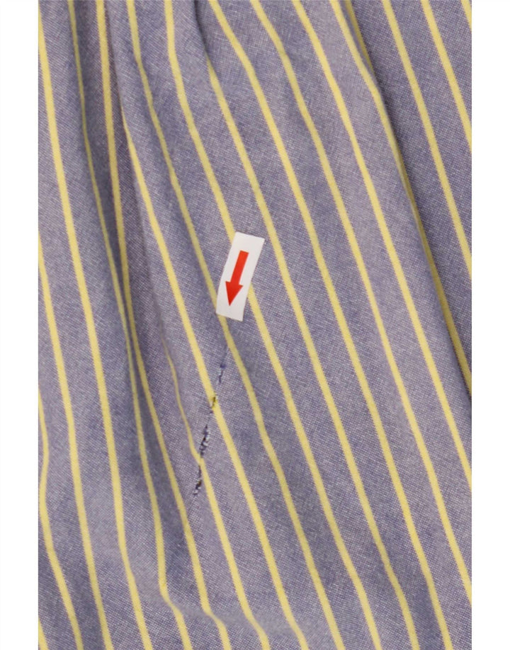 Camisa Chaps Hombre Algodón Rayas Azul Medio