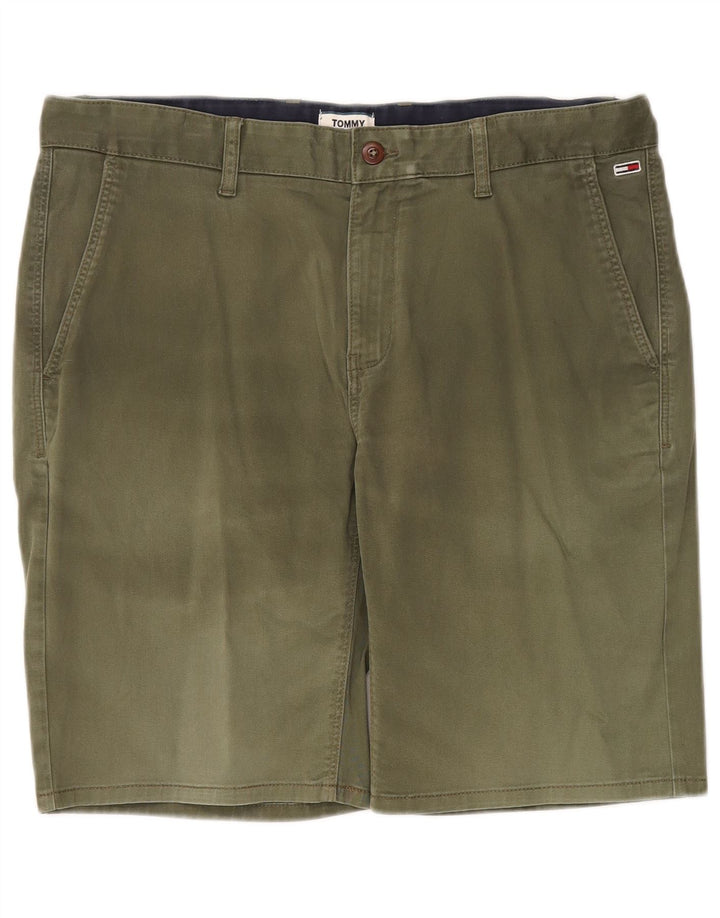 Tommy Hilfiger Pantalones cortos chinos para hombre W36 Large Khaki Cotton