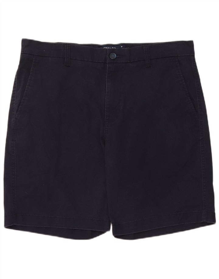 Chaps Mens Chino Shorts W34 Grande Azul Marino Algodón