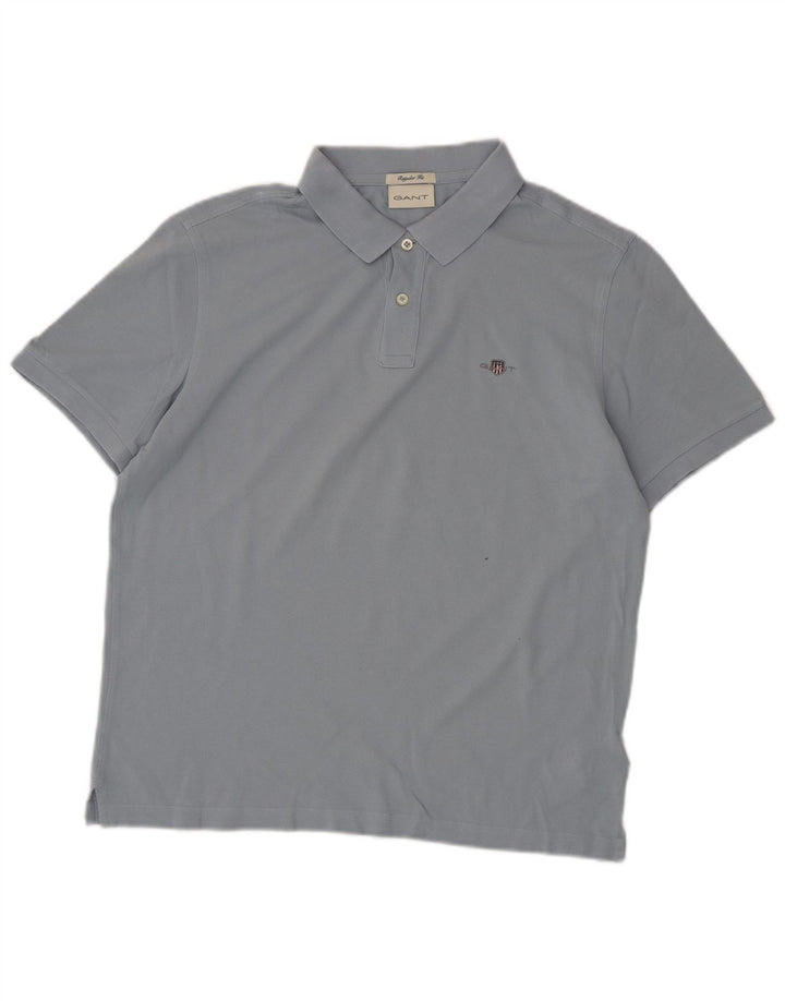 Gant Polo Regular Fit De Algodón Azul Medio |