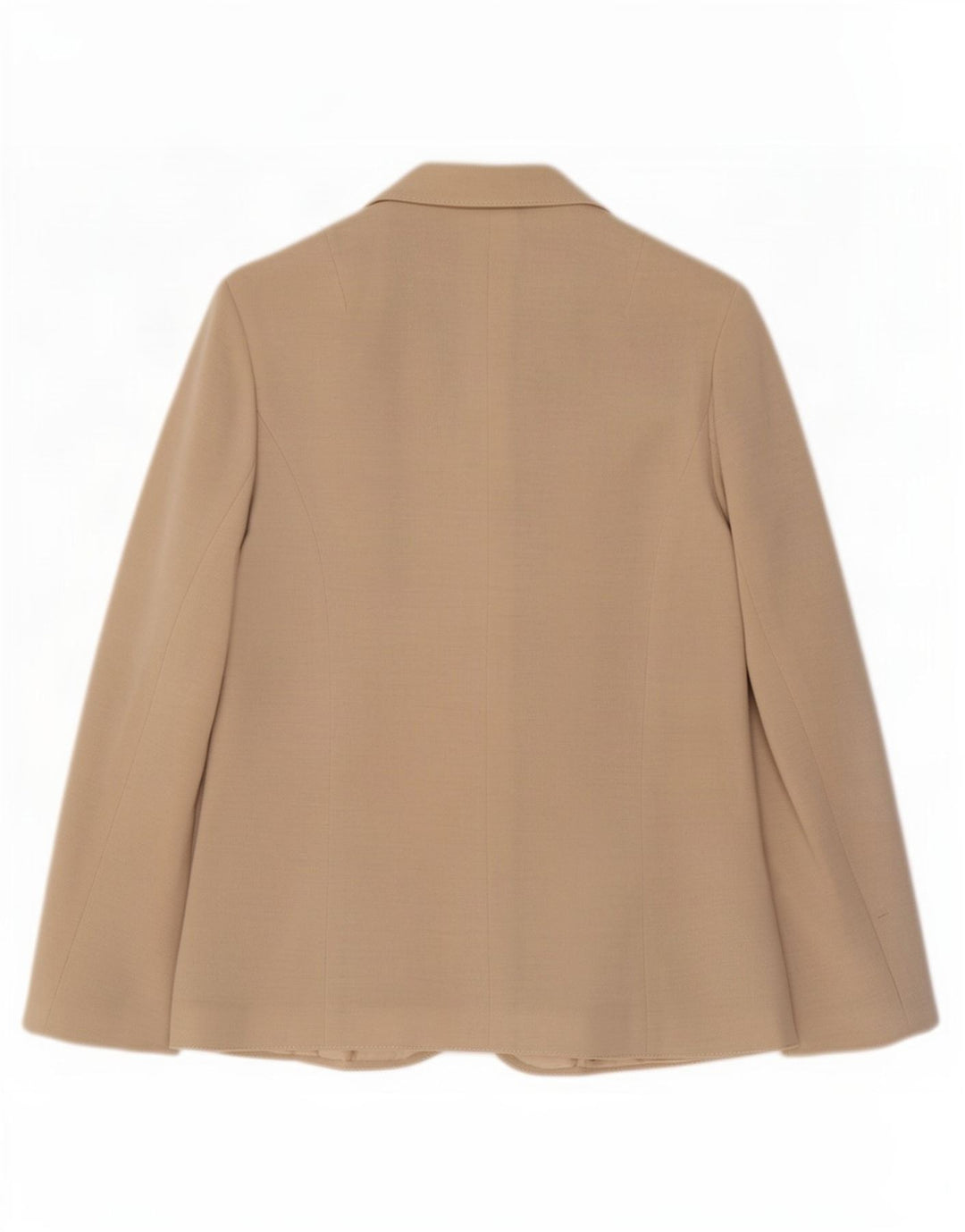 Vintage mujer 3 botones Blazer chaqueta EU 38 medio beige acrílico