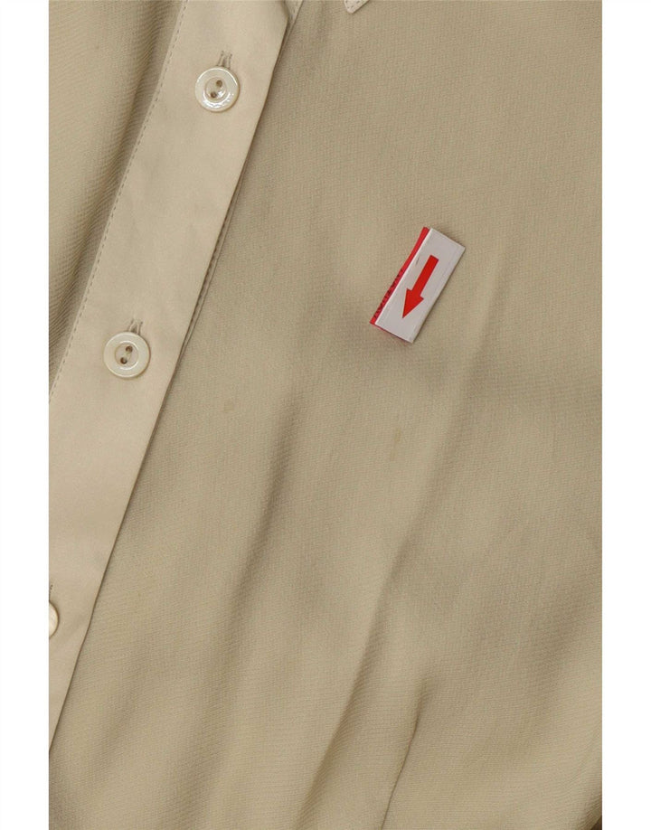 cherie Blusa camisera para mujer IT 48 XL Seda beige