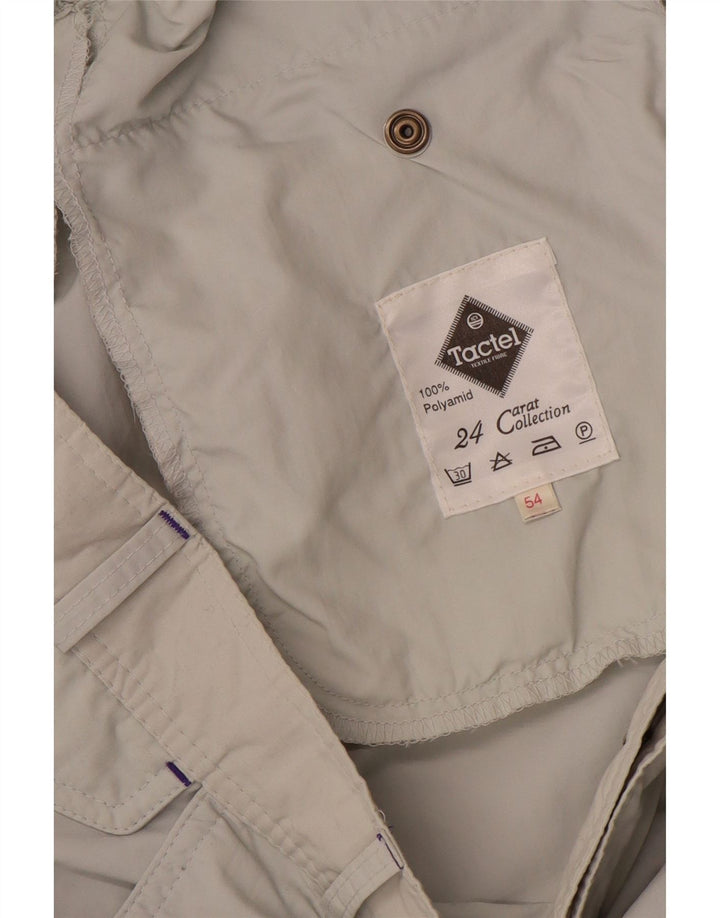 Tactel Pantalón chino con pinzas para hombre W36 L30 Poliamida gris