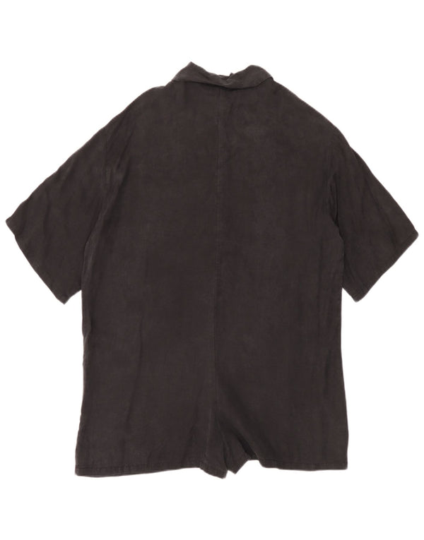 Zara Mujer Mono Corto Extragrande UK 40 Small Negro