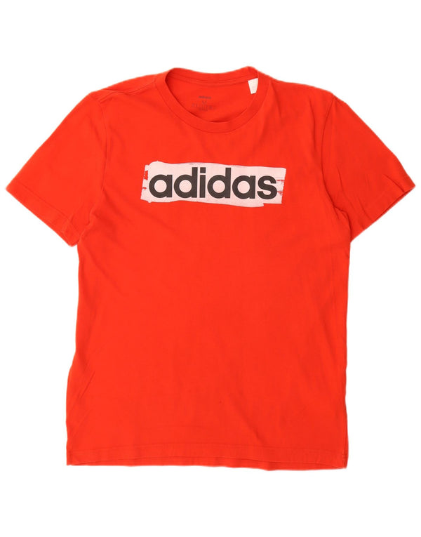 ADIDAS Camiseta gráfica para hombre Top Algodón rojo medio
