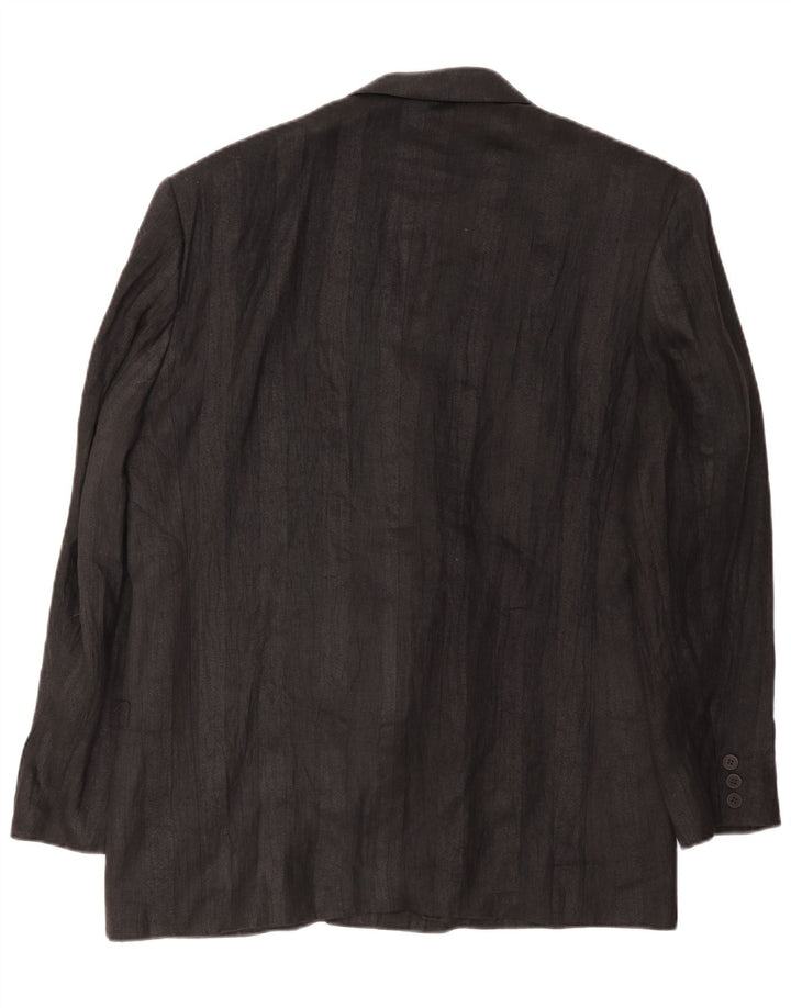 Umberto Ginocchietti Chaqueta tipo blazer con doble botonadura para hombre IT 52 XL Negro