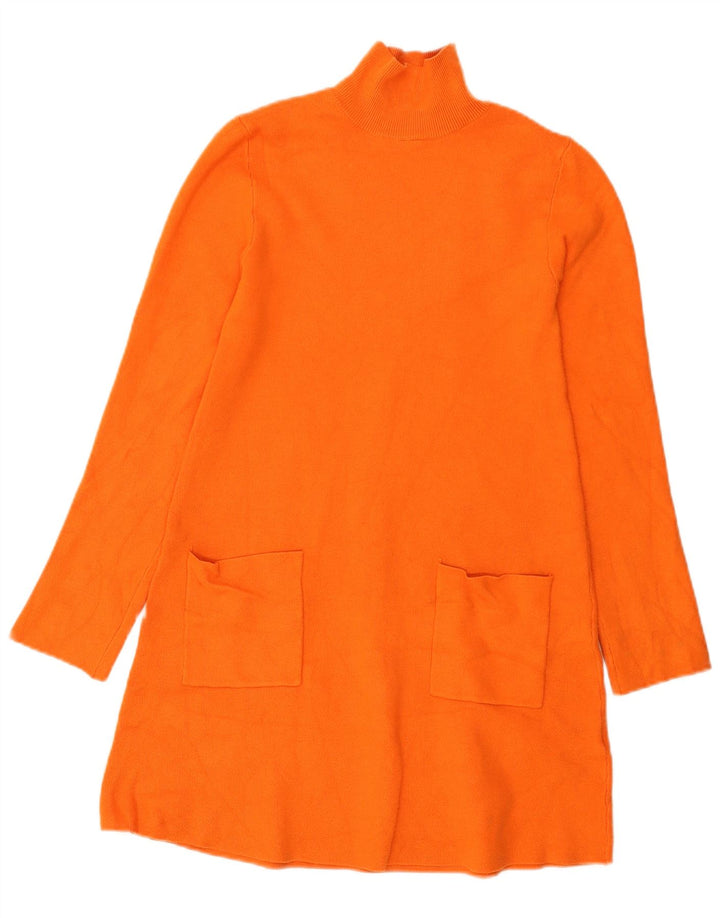 Zara Mujer Vestido Jersey UK 8 Small Naranja