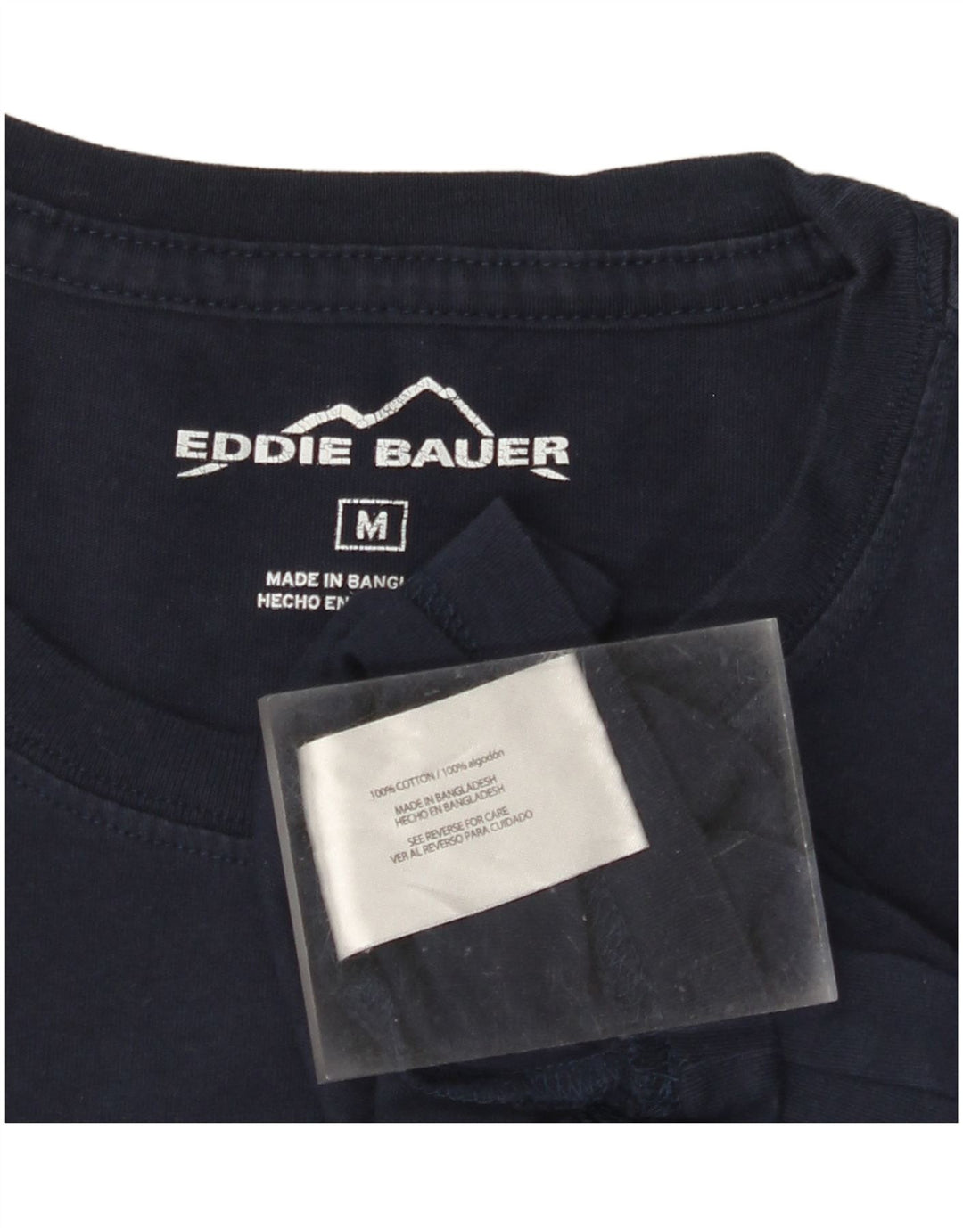 EDDIE BAUER Camiseta Hombre Top Medium Azul Marino Algodón