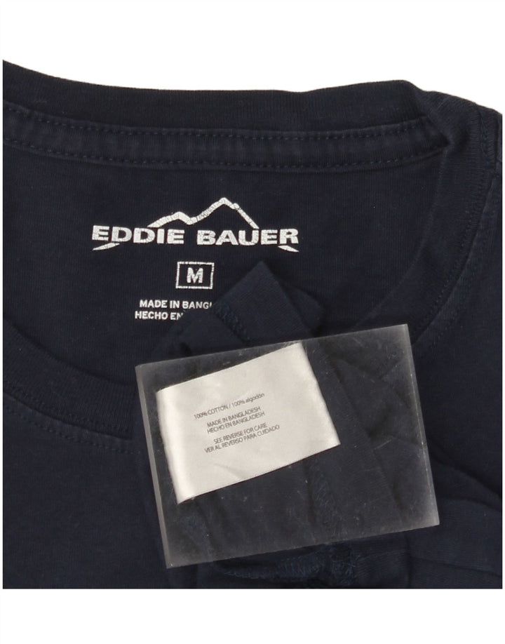 EDDIE BAUER Camiseta Hombre Top Medium Azul Marino Algodón