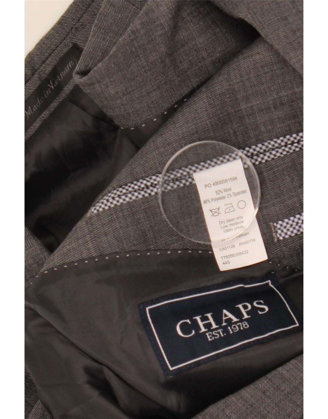 CHAPS Chaqueta tipo blazer de 2 botones para hombre UK 44 2XL Lana gris