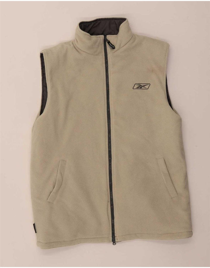 Reebok - Chaleco acolchado reversible para mujer, talla 40, color gris