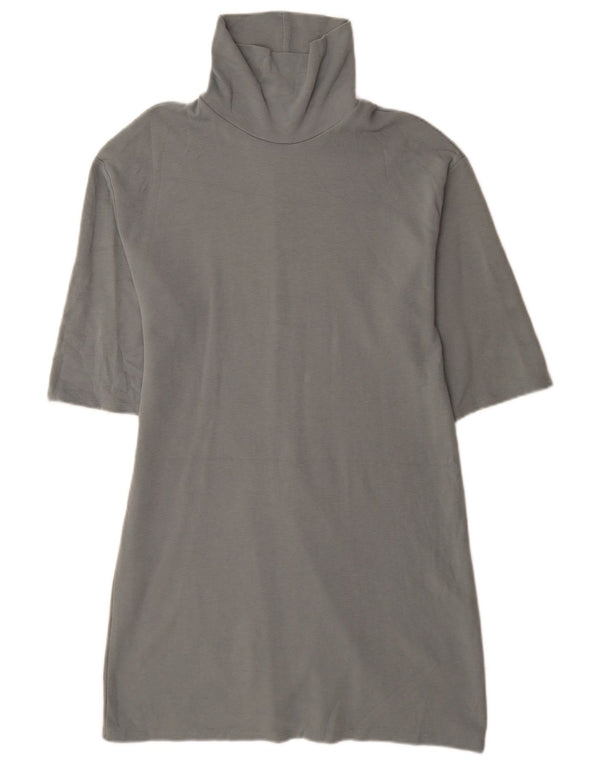 Zara Mujer Vestido Camiseta Reino Unido 10 Pequeño Algodón Gris