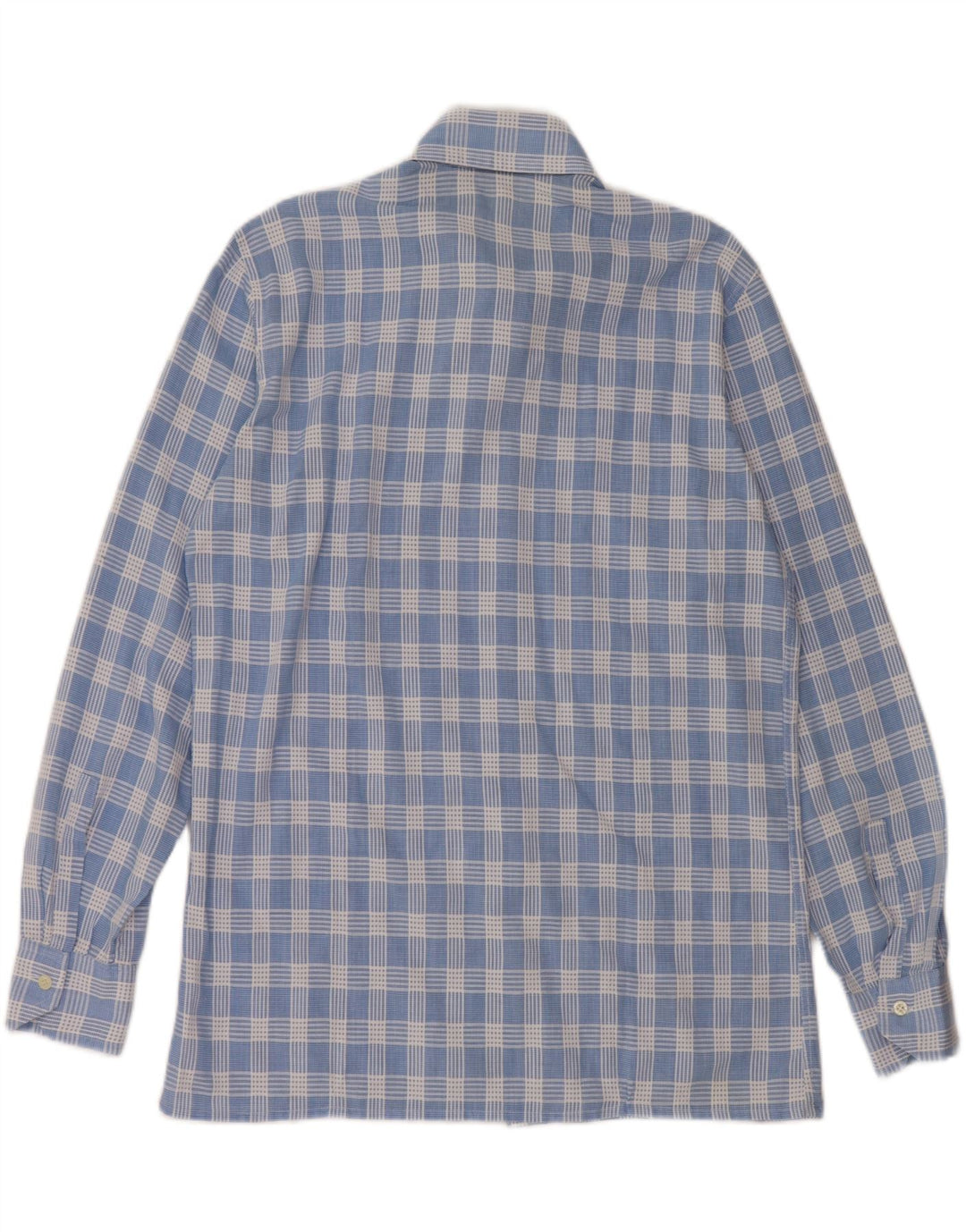 CONFEZIONI DI LUSSO Camisa Hombre Talla 41 16 Cuadro Azul Grande
