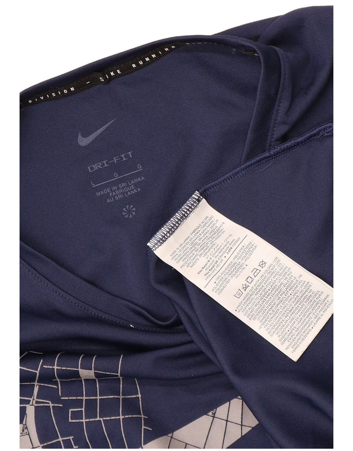 Nike - Camiseta gráfica para hombre, talla grande, azul marino, poliéster