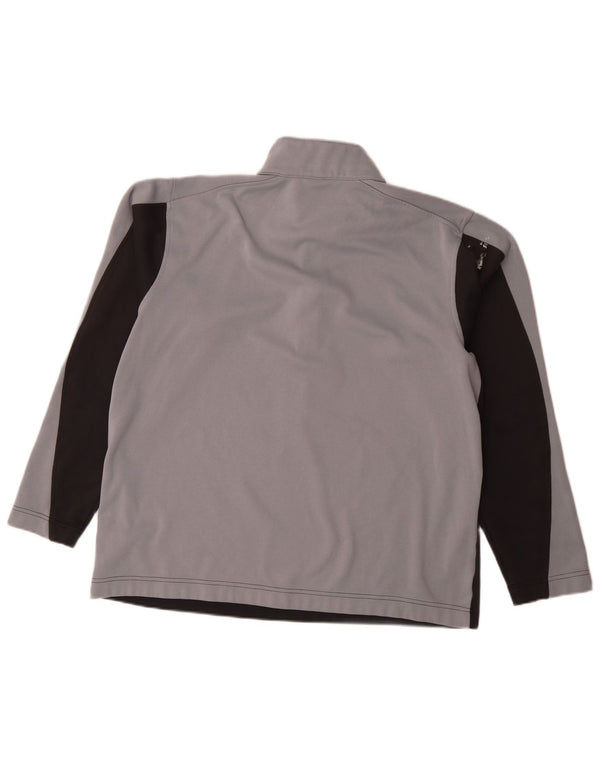 Nike Mens Dri Fit Pullover Tracksuit Top UK 42/44 Large Grey Colourblock