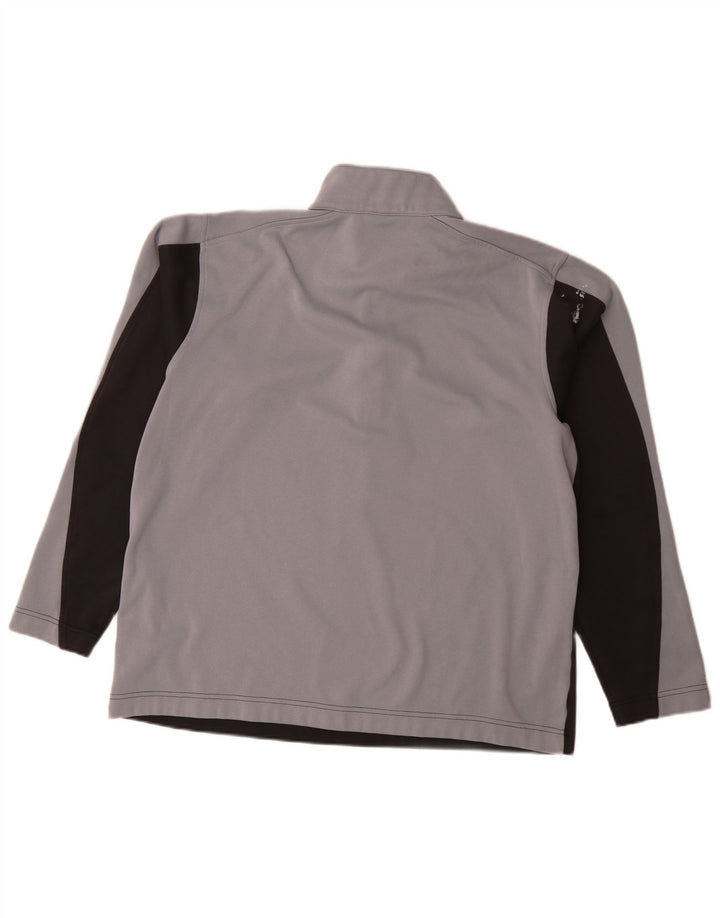 Nike Hombre Dri Fit Jersey Chándal Top UK 42/44 Grande Gris Colorblock