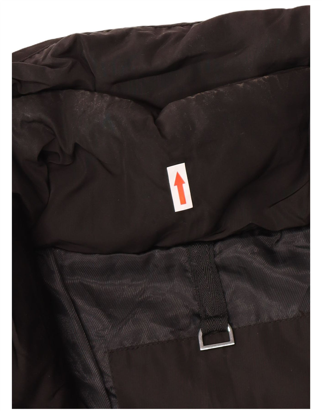 Zara Mujer Abrigo Acolchado UK 44 Medio Negro Poliéster