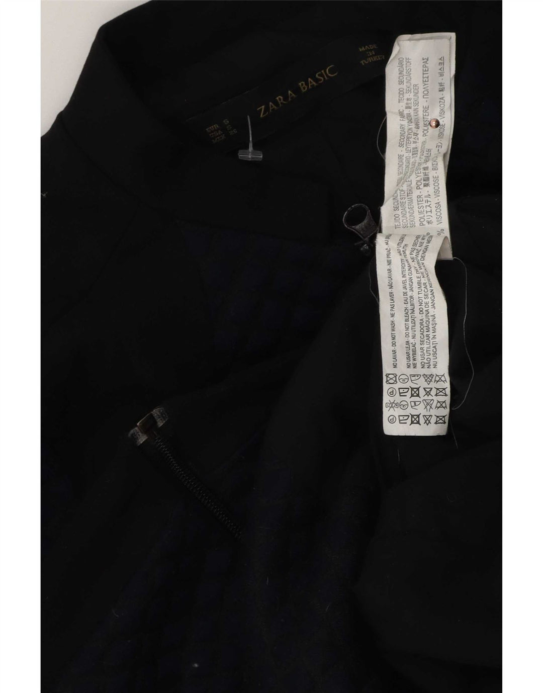Zara Mujer Chaqueta Bomber Extragrande UK 10 Small Azul Marino Colorblock