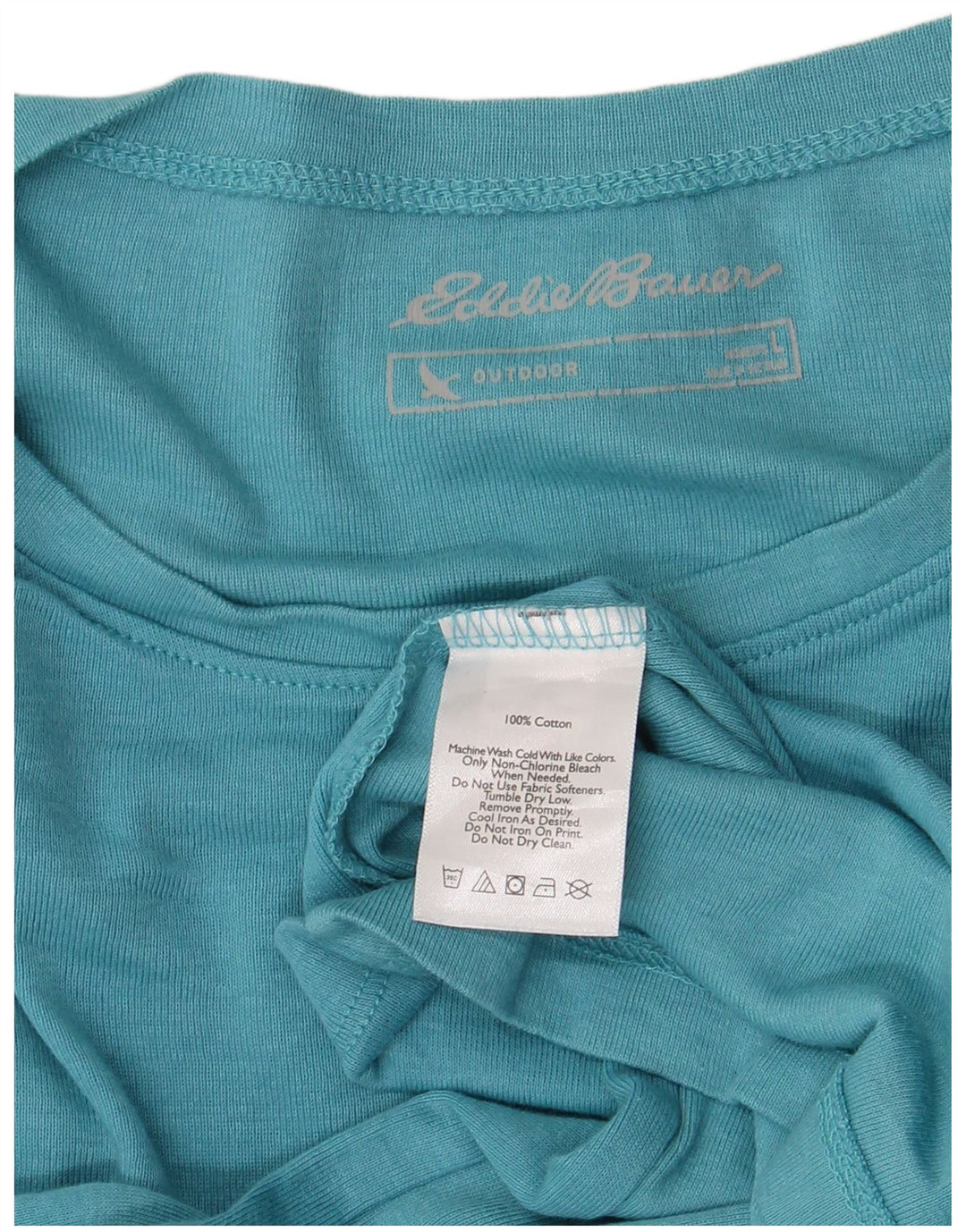 Eddie Bauer Top para mujer de manga larga UK 44 Algodón azul grande