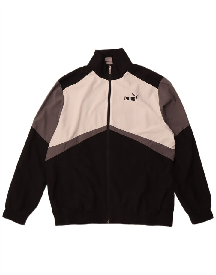 Puma Hombre Chándal Top Jacket XL Negro Colorblock Poliéster