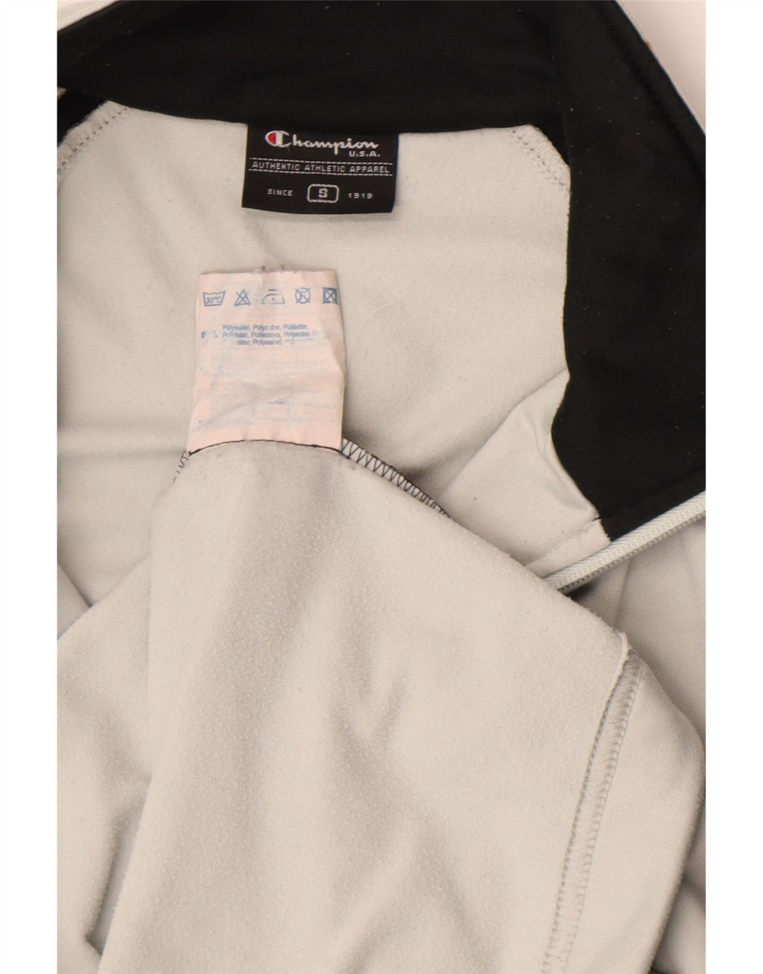Champion Chaqueta de chándal para hombre, poliéster color block, talla pequeña, gris