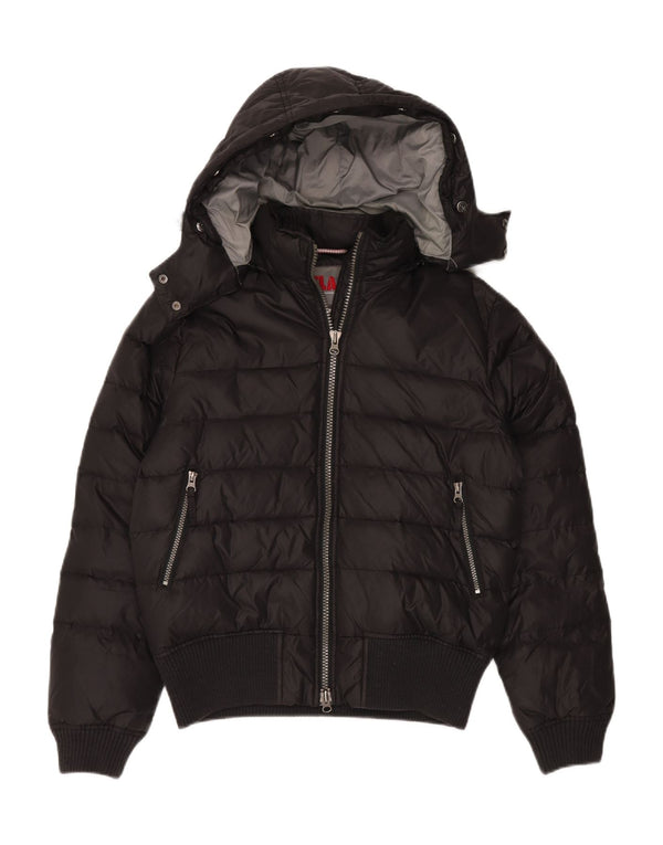 SLAM Chaqueta acolchada con capucha para mujer UK 44 Medium Black Nylon