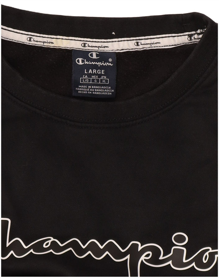Champion Sudadera Gráfica para Hombre Jumper Large Negro