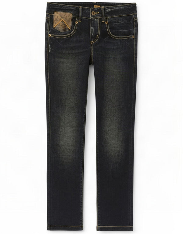Roy Rogers Womens Slim Jeans IT 40 Small W26 L28 Navy Blue Cotton