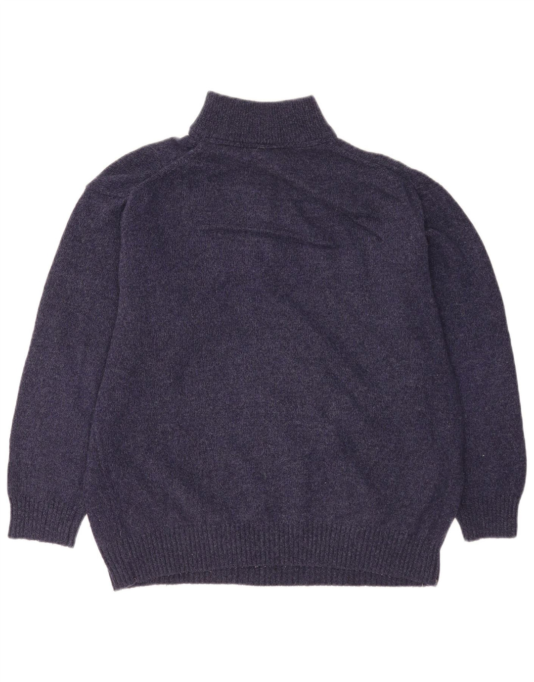 Murphy & Nye Jersey con cuello y cremallera para hombre, talla grande, lana azul marino