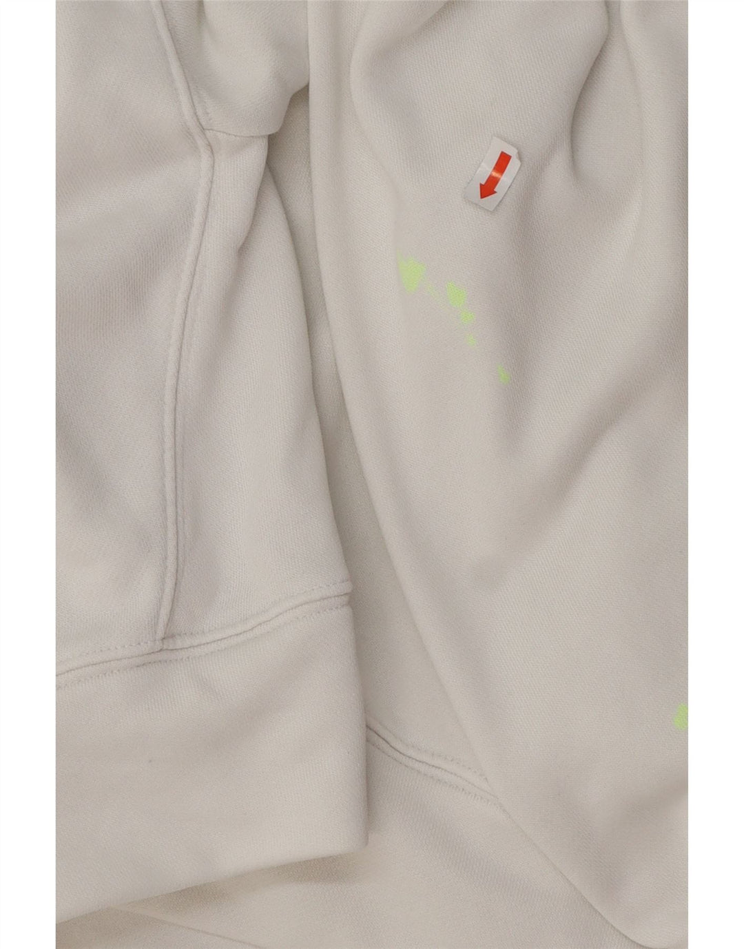 ADIDAS Jersey con capucha corta de gran tamaño para mujer UK 10 Small White Cotton