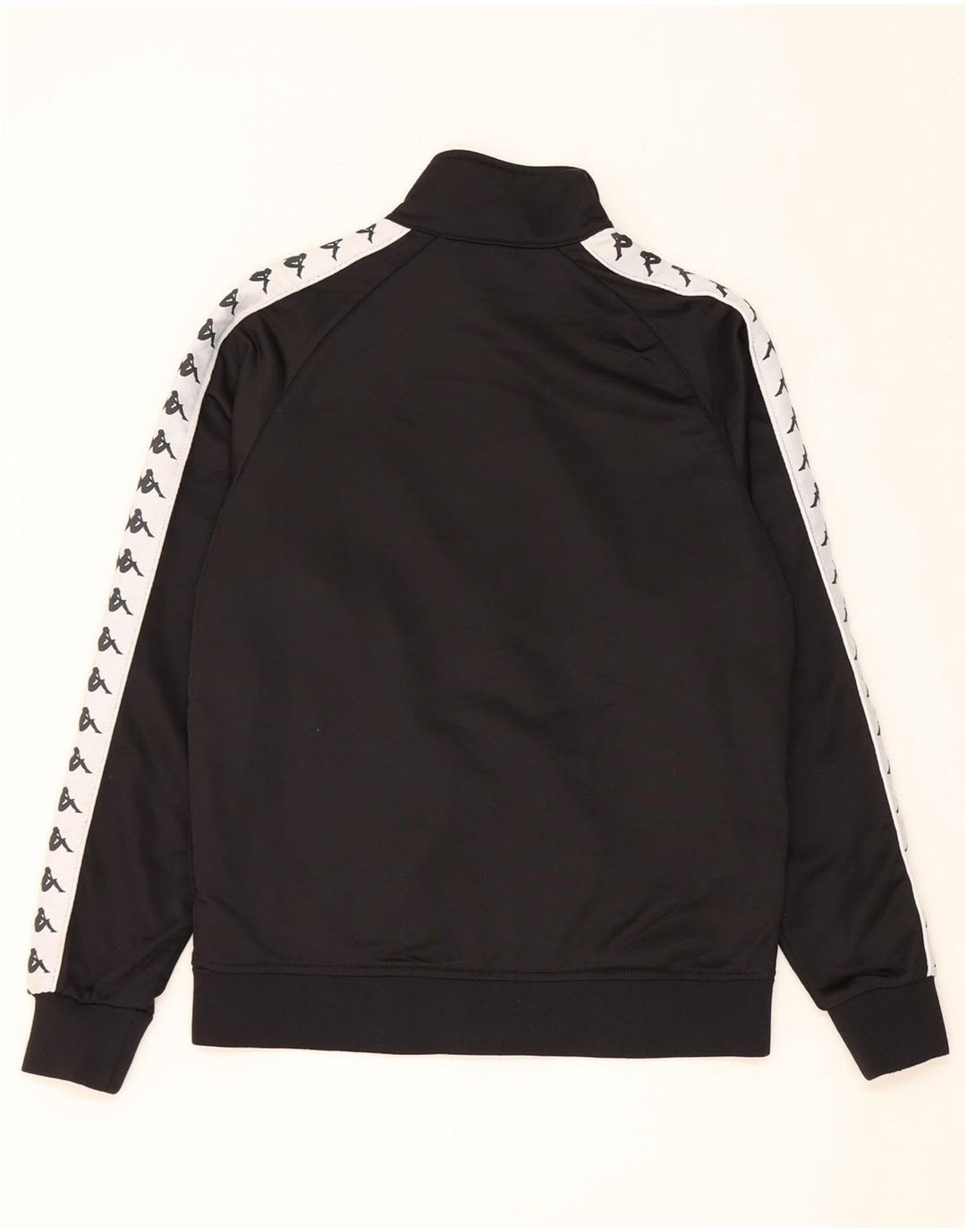 Kappa Mens Graphic Chándal Top Chaqueta Mediano Negro Colorblock Poliéster