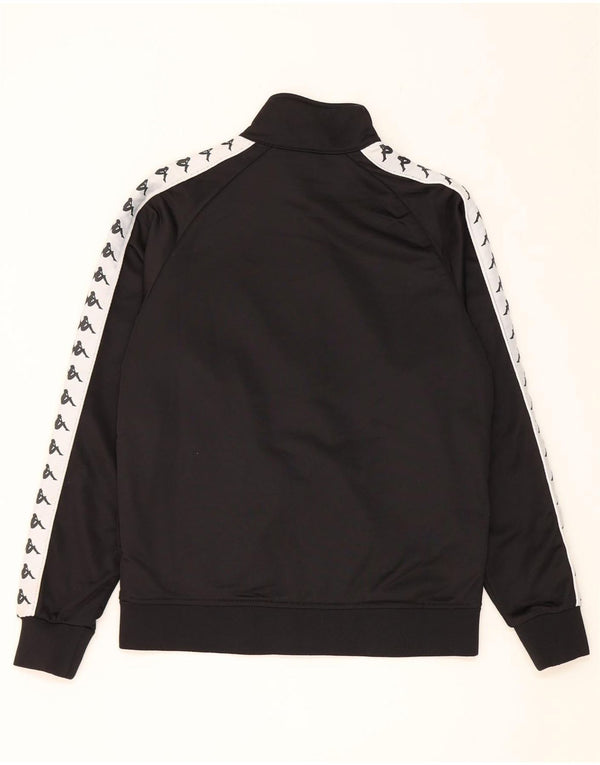 Kappa Mens Graphic Chándal Top Chaqueta Mediano Negro Colorblock Poliéster
