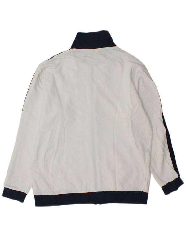 Asics Hombre Chándal Top Chaqueta Grande Blanco Colorblock Algodón
