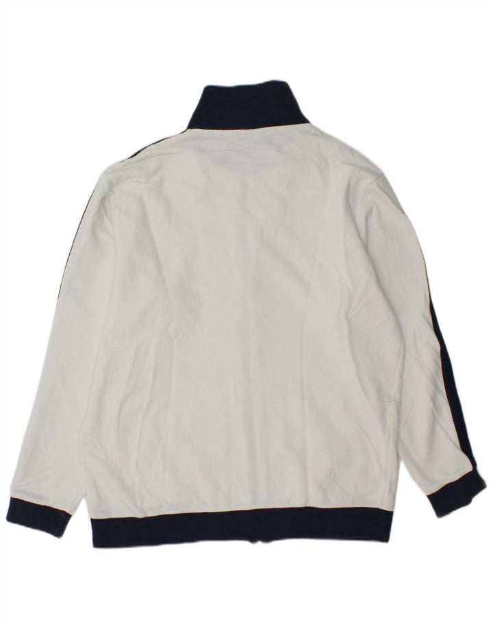 Asics Hombre Chándal Top Chaqueta Grande Blanco Colorblock Algodón