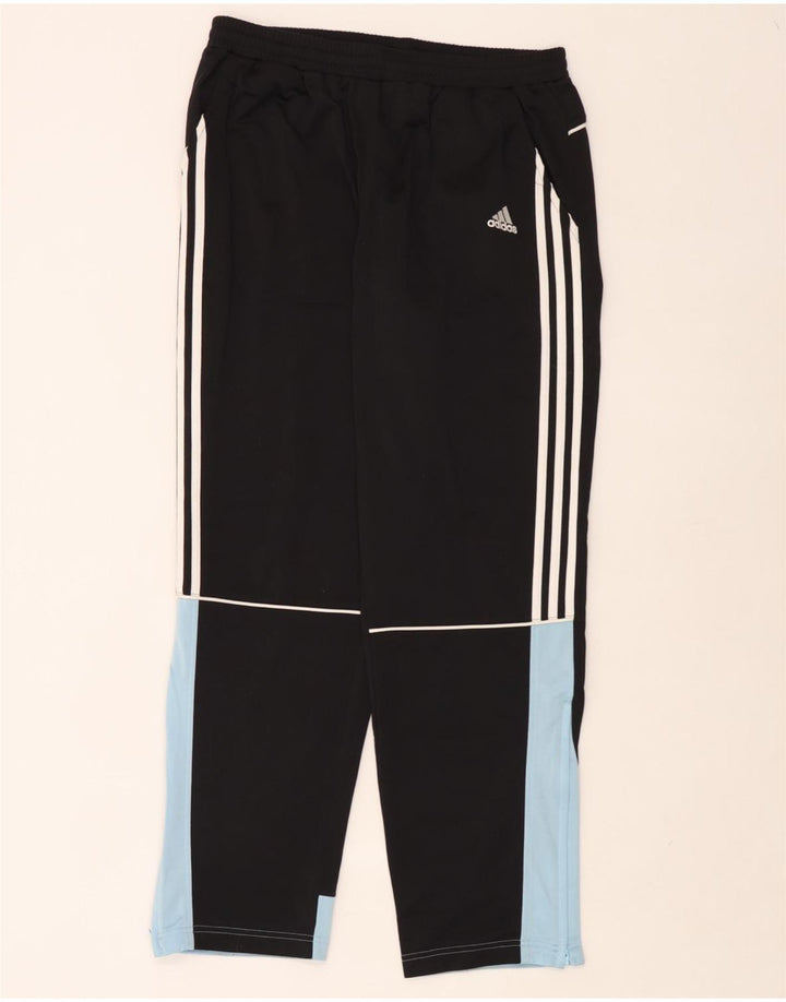 Adidas Pantalones de chándal para hombre UK 40/42 Medium Negro Colorblock Poliéster