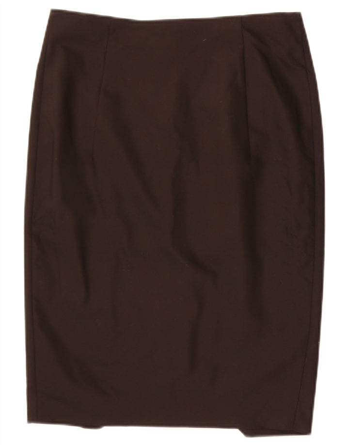 Falda Lápiz Zara Mujer Mediana W28 Poliéster Negro