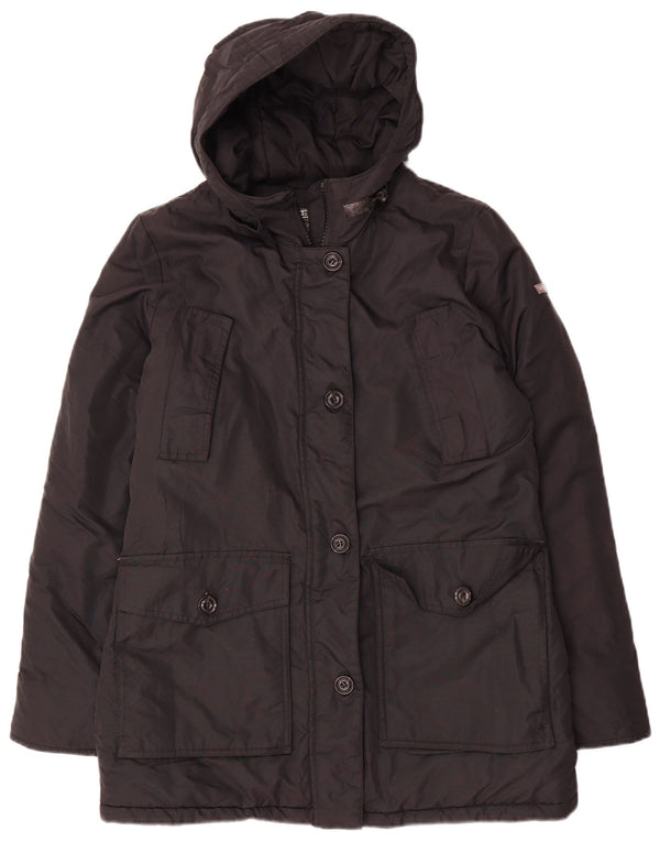 Brugi Chaqueta Acolchada Extragrande con Capucha para Mujer UK 10 Small Poliéster Negro