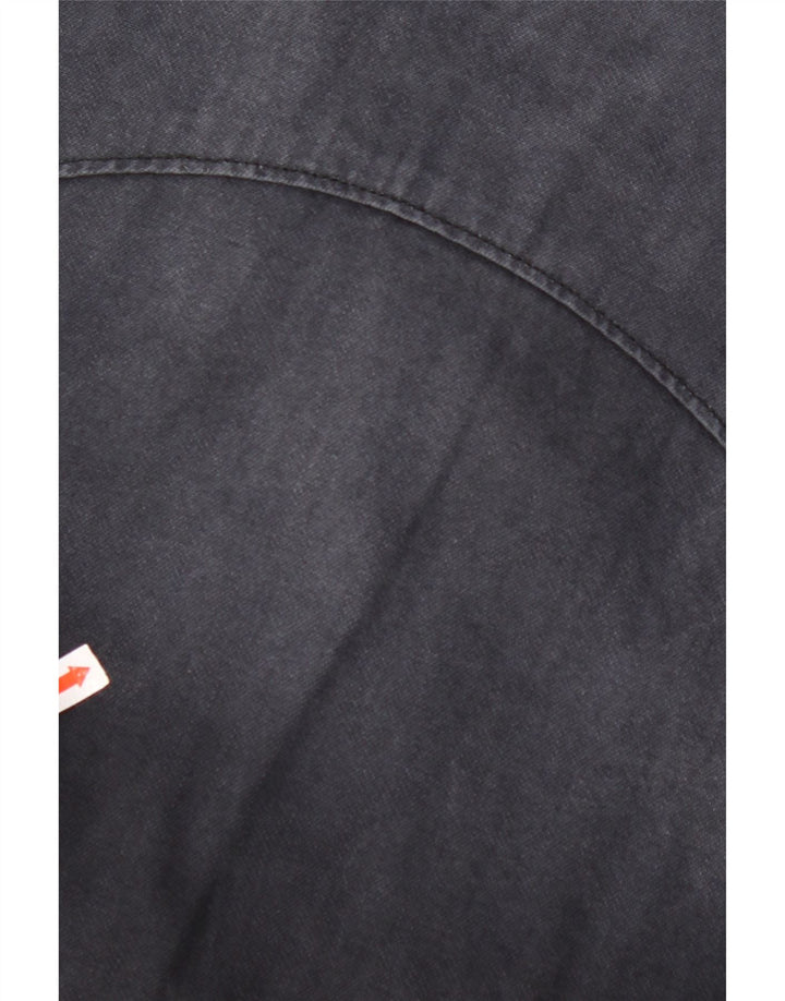 REPLAY Camisa vaquera teñida en prenda para hombre Algodón azul marino medio