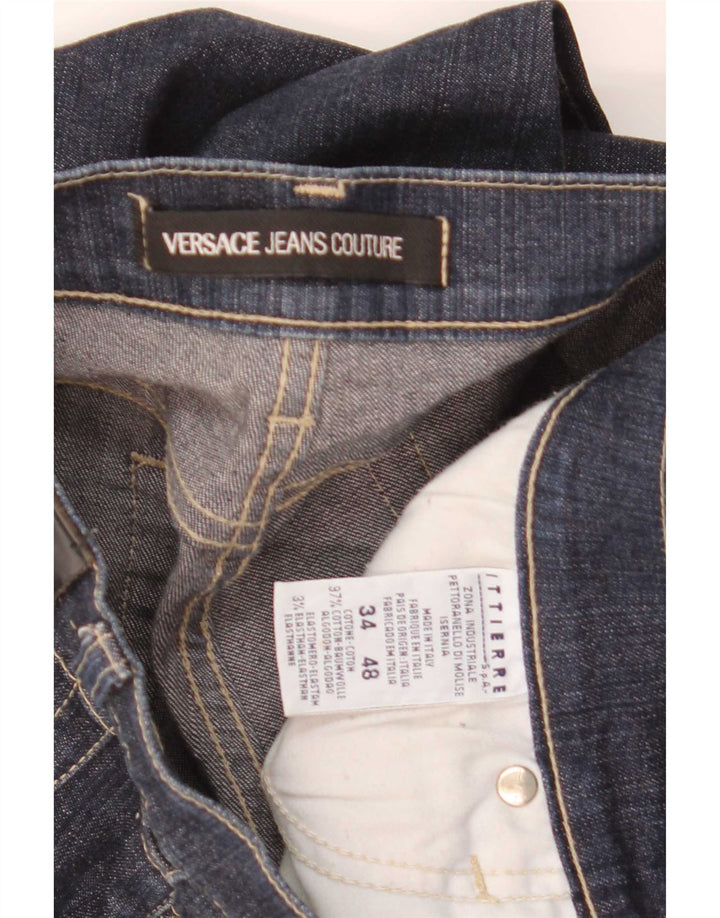 Versace Vaqueros rectos Ittierre W34 L30 Algodón azul marino