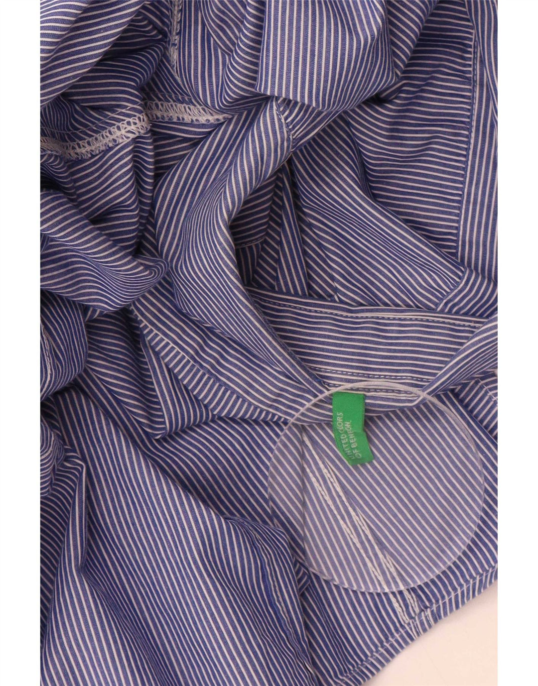 Camisa Benetton Hombre Azul Medio Raya diplomática