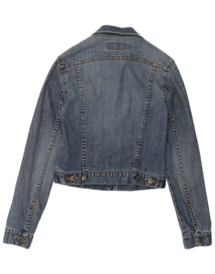 Fcuk Chaqueta vaquera de corte regular para mujer UK 10 Small Blue Cotton