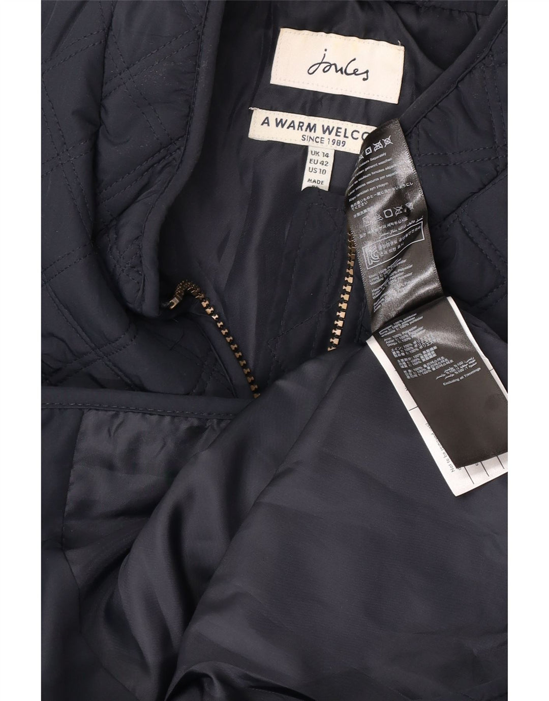 Chaleco acolchado para mujer Joules UK 44 Grande Poliéster azul marino