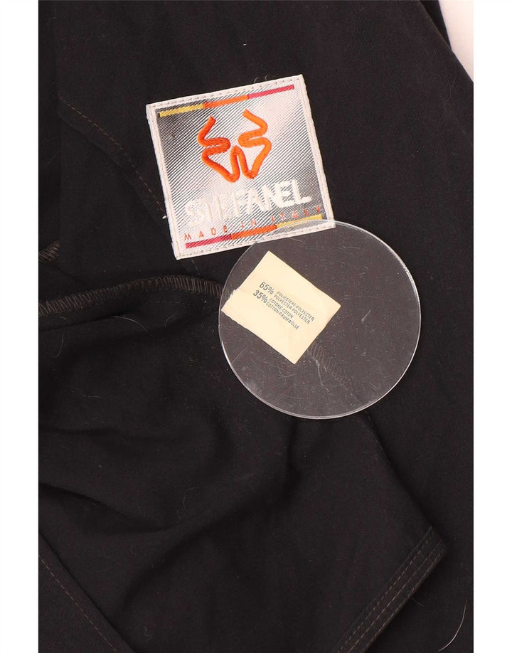 Stefanel Chaqueta Bolero de manga 3/4 para mujer UK 44 Grande Poliéster negro