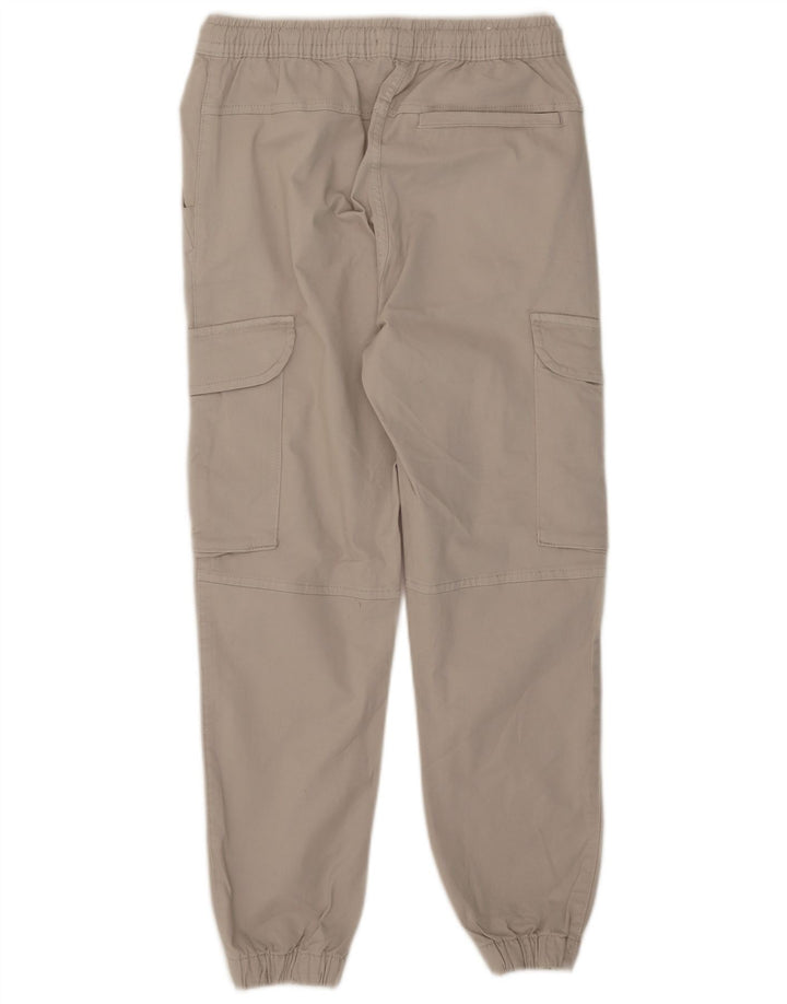 Zara Mens Joggers Cargo Pantalones Pequeños W30 L26 Beige